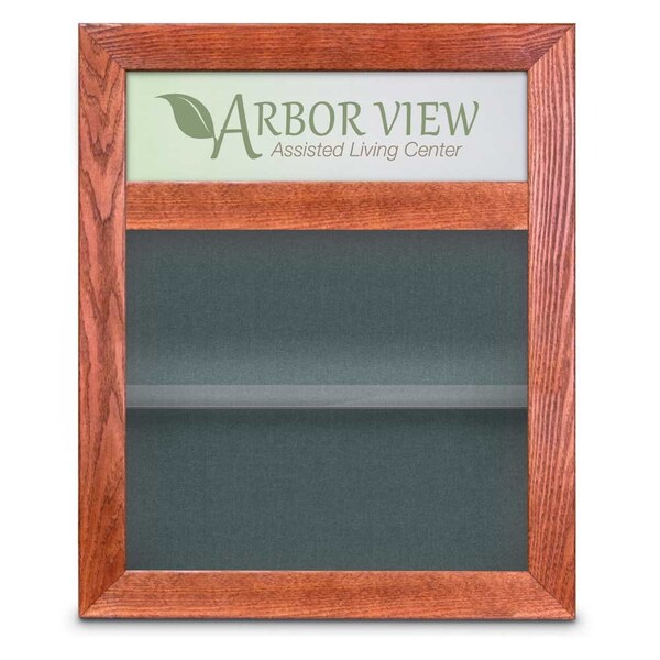 Outdoor Enclosed Combo Board, 42"x32", Bronze Frame/Black Porc & Pearl